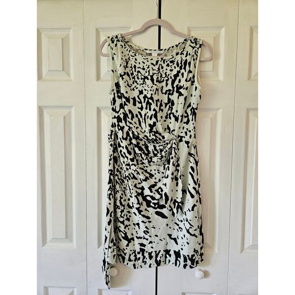 Diane von Furstenberg DVG New Della Paint Splash Printed Silk Dress, Women's 6 - Picture 4 of 10